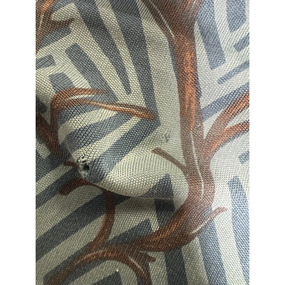 Spenser Jeremy 100% Silk Dress Long Sleeve Blue Brown Womens Size 12 *FLAW*‎ - Picture 10 of 11